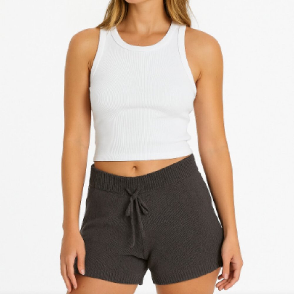 DYI Women's Sweater Felt Bottom Short Black Size Large